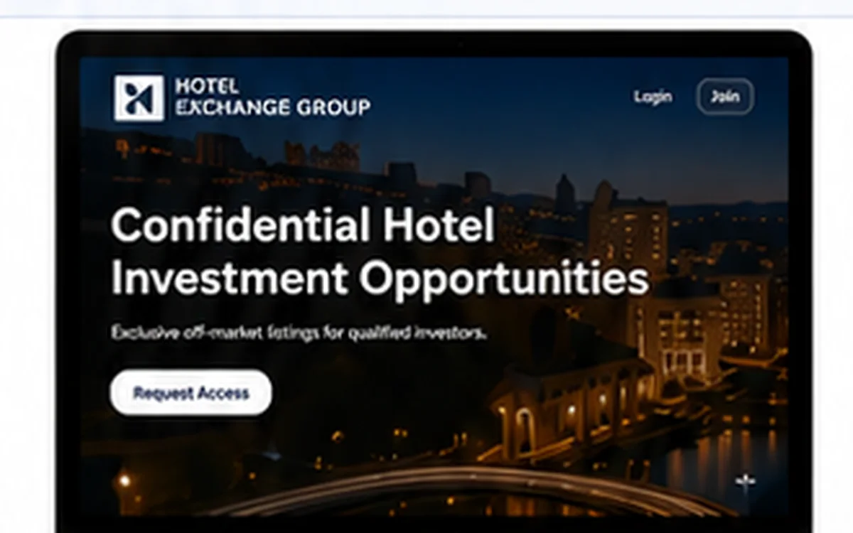 Hotel Exchange Group confidential hospitality investment platform